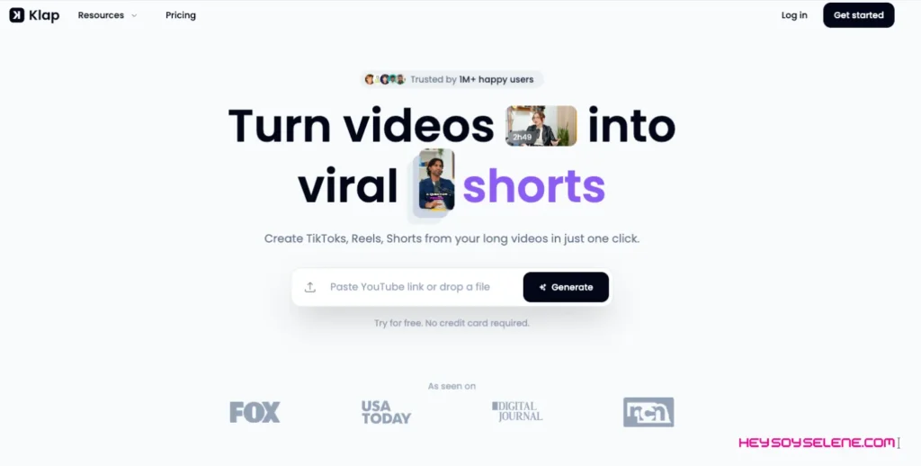 dashboard klap convertir video largo en short vertical